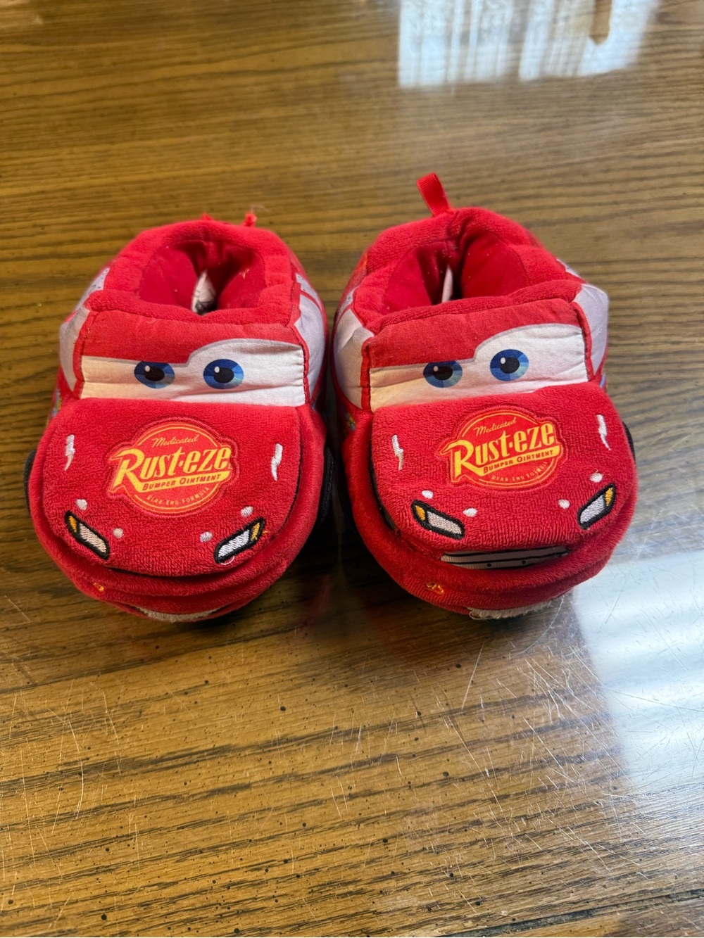 Lightning McQueen Plush Slippers - Red